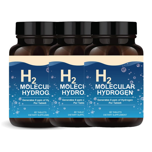 H2 - Tablets Molecular Hydrogen Tablets, 60 Servings, Supports Brain Health, Cognitive Function with Elemental Magnesium