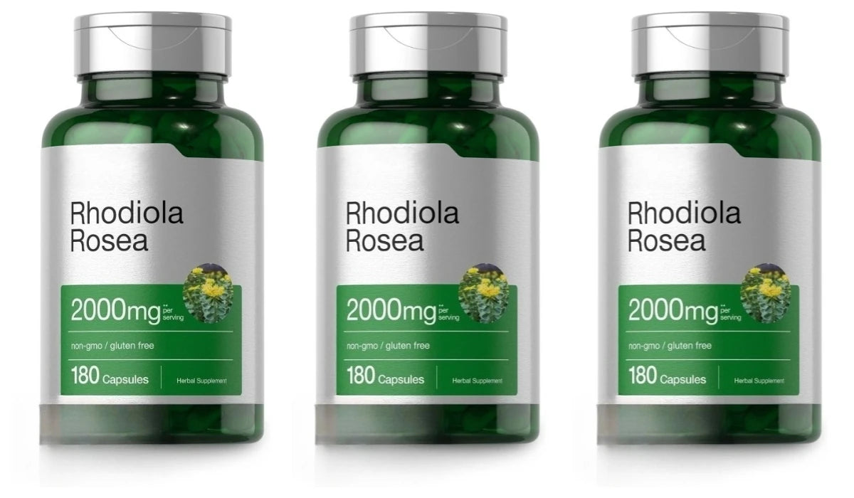 Rhodiola Rosea Capsules 180 Pieces Emotional Relief and Immune Health Support — 2000mg Rhodiola Rosea Root 5:1 Plant Extract