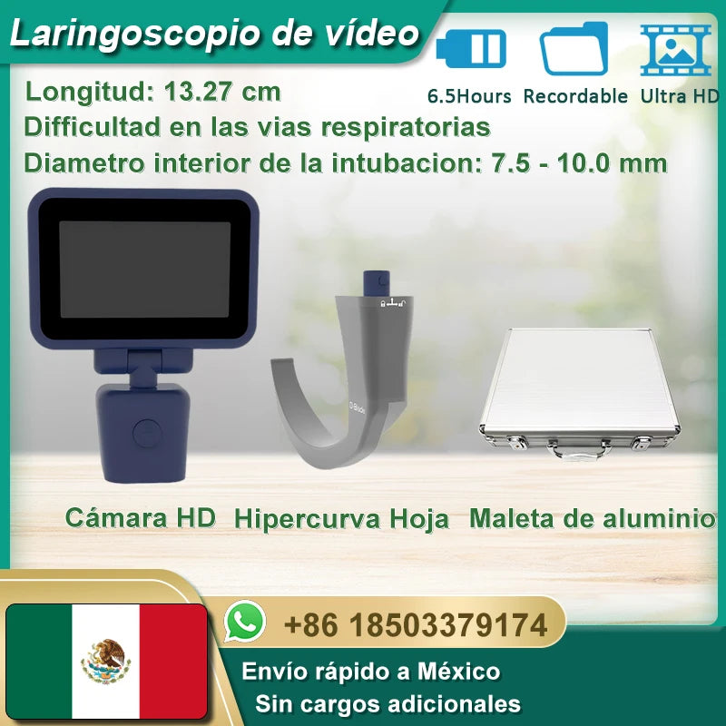 Core-Ray HD Touch Screen Anesthesia Video Laryngoscope With Six Blade Options