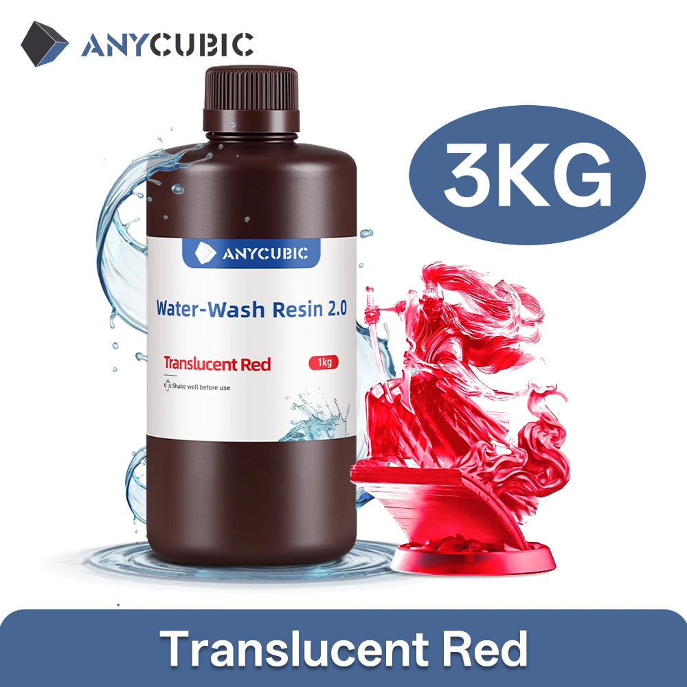 AnyCubic Waterwash Resin 2.0 High Precision Low Odor For LCD 3D Printer