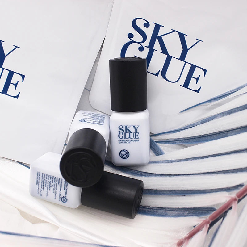 10 Bottles SKY Glue False Eyelashes Extension Supplies Korea 5ml Black Red Blue Cap Beauty Health Makeup Tools Adhesive Supplies