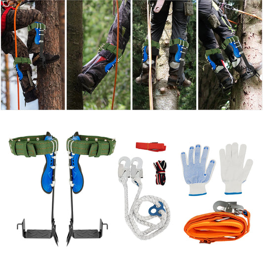 Tree Climbing Spikes Kit With Safety Belt 220Lb Arborist Gear
