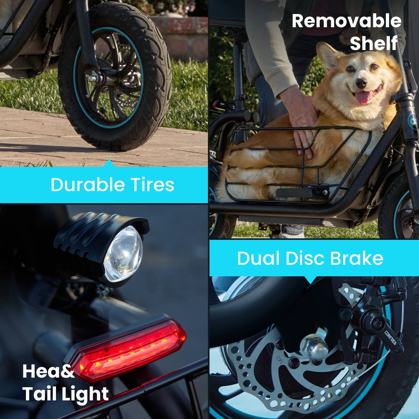 Gyroor Electric Scooter With Basket For Pets 20 Mile Range