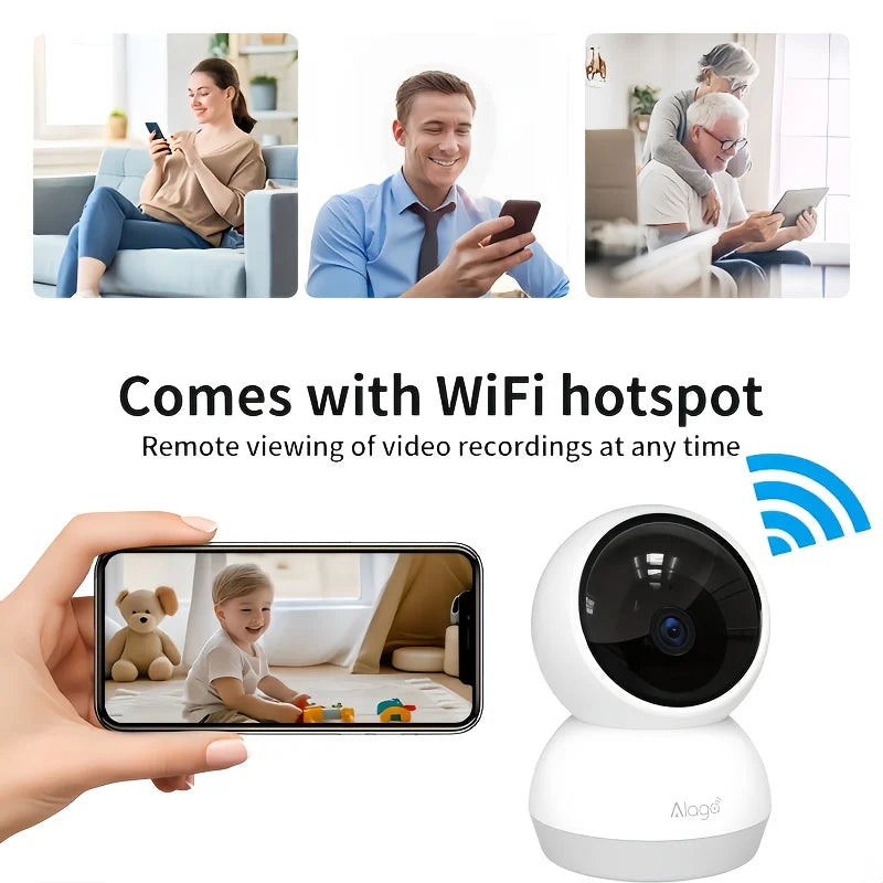 ALAGA 3K Pet Camera With App AI Detection 360 Pan Tilt 5G WiFi 2 Way Audio