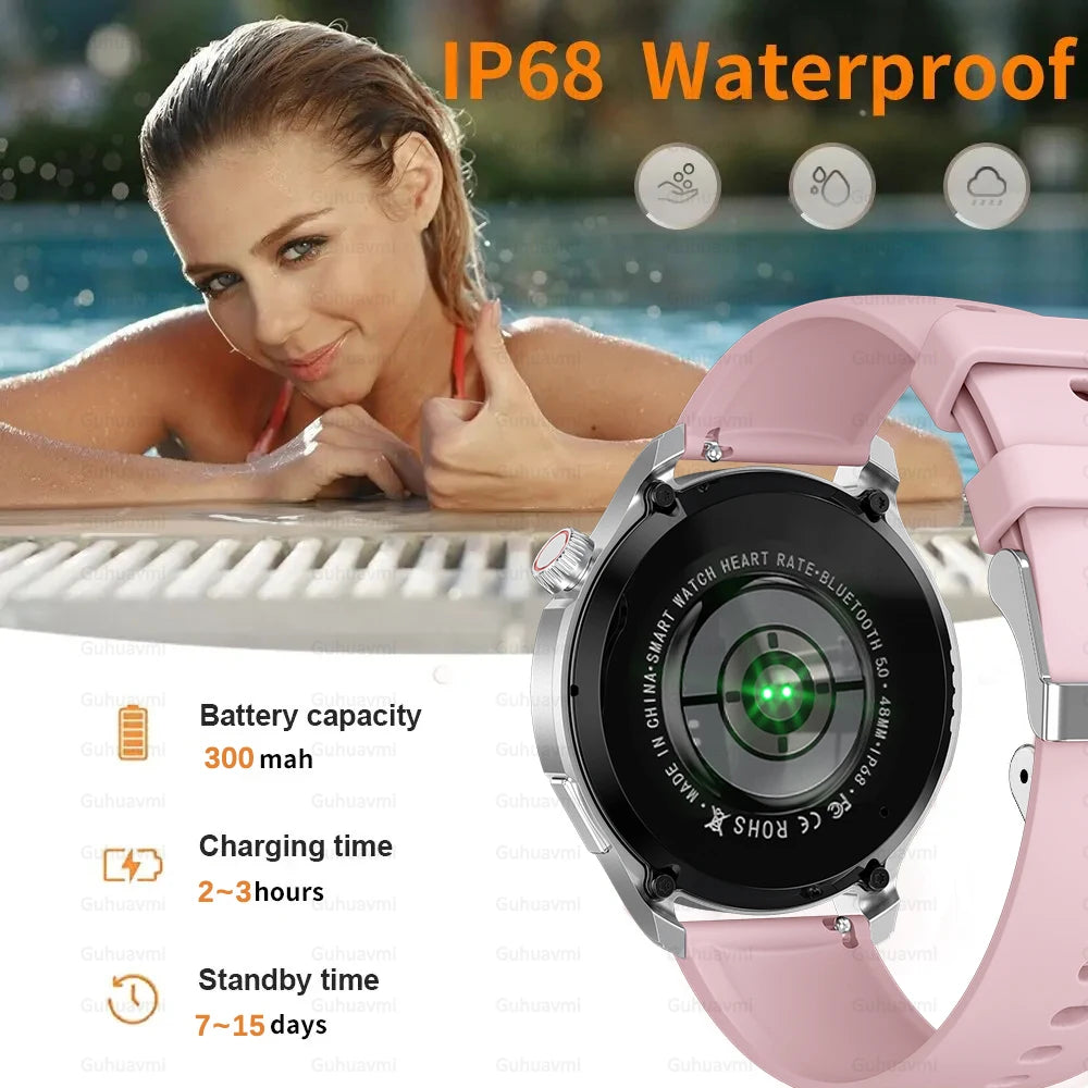 2026New NFC Luxury Smart Watches Bluetooth Call Voice Assistant Women Watch Health Monitor Sports Smartwatch Men For Android IOS