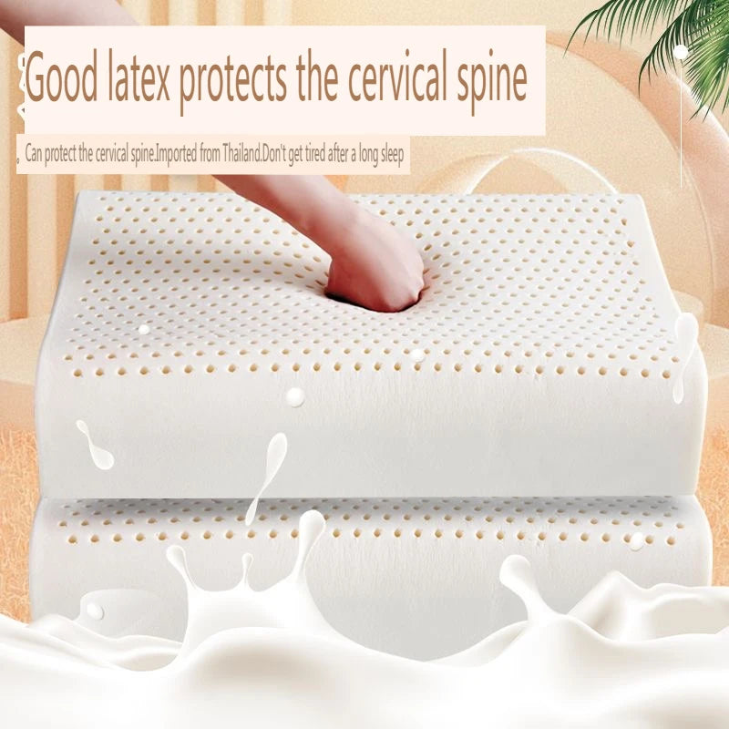 Natural Latex Neck Pillow Pressure Relief Pillow Adult/Child Health Sleep Pillow Cervical Sleeping Pillow