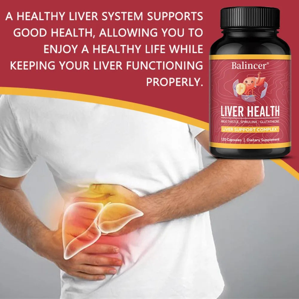 Liver Health, with Dandelion, Milk Thistle Extract, Supports Liver Cleanse, Liver Detox Function, 120 Vegetarian Capsules