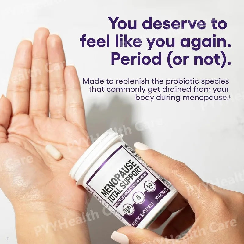 Menopause Probiotic Supports Hormone Balance, Hot Flashes, Night Sweats, Weight Management, Bloating & Gut Health Resveratrol+