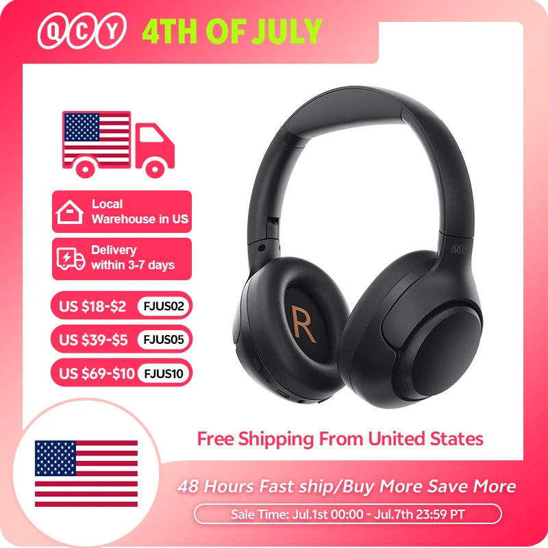 QC H3 ANC Wireless Headphones Bluetooth 5.4 HiRes Audio