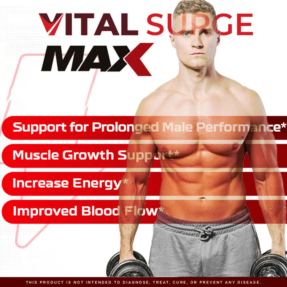 Vital Surge Male Supplement Gummies for Men 60 Count - Nutritional Support for Male Health