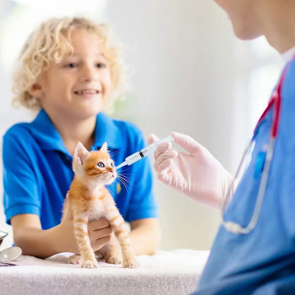 Alloet Plastic Syringe Pump Measuring Syringe For Pet Feeding