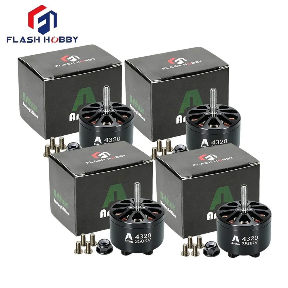 4pcs Flashhobby A4320 350KV 6-12S High Speed Brushless Motor For Long Range X-Class RC FPV Drone Model