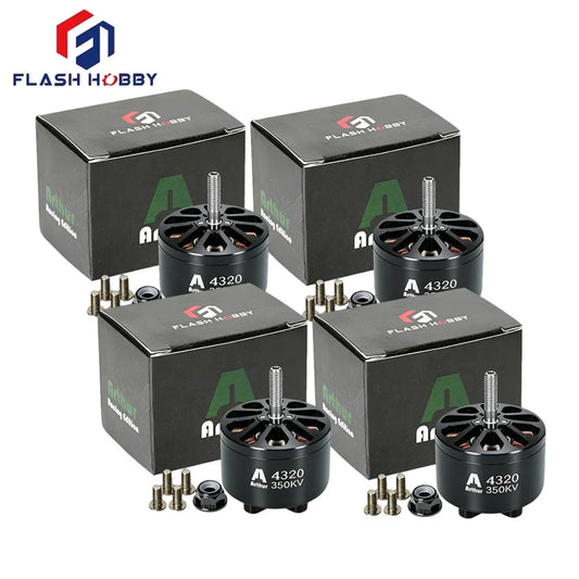 4pcs Flashhobby A4320 350KV 6-12S High Speed Brushless Motor For Long Range X-Class RC FPV Drone Model