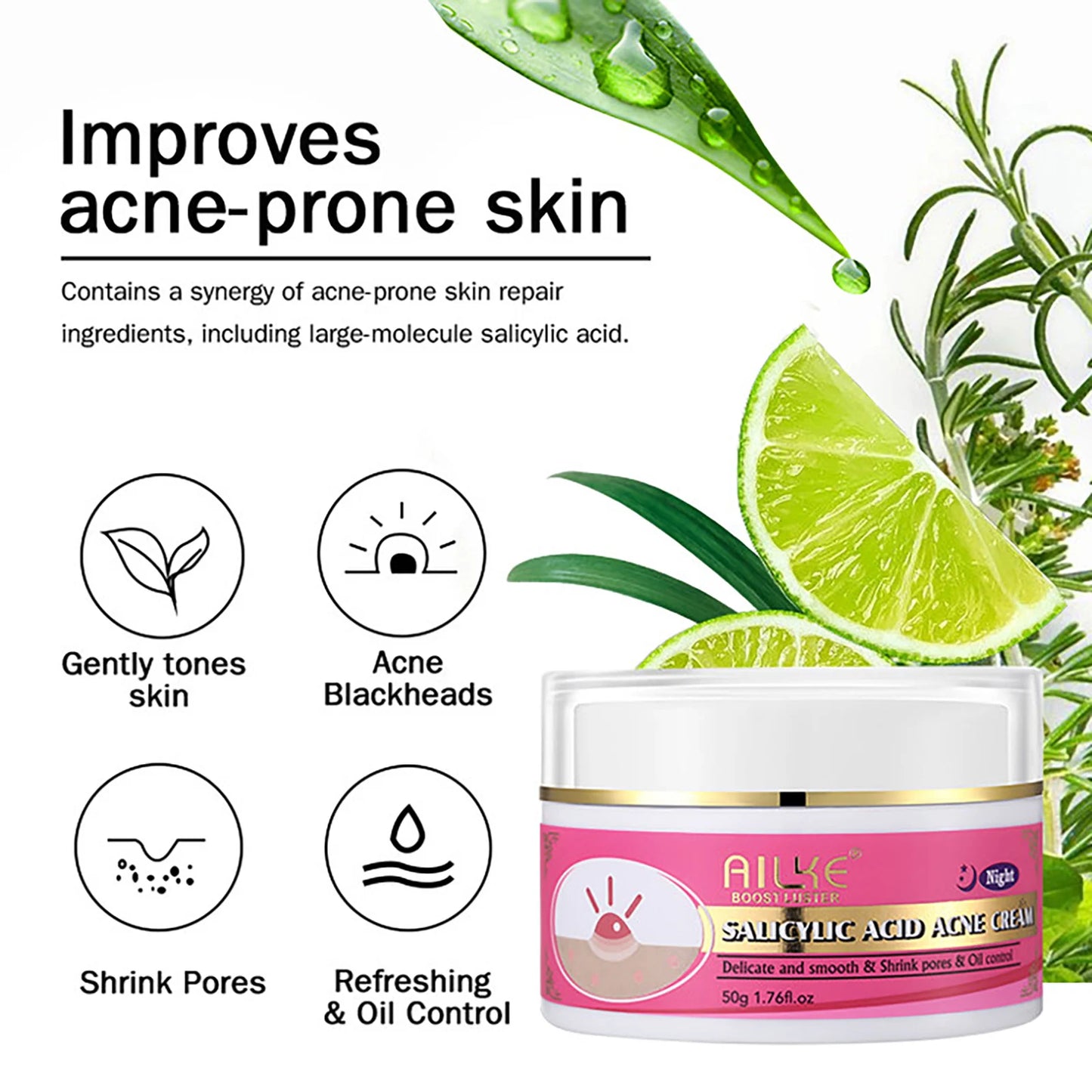AILKE Natural Skin Brightening Cream For Acne And Dark Spots