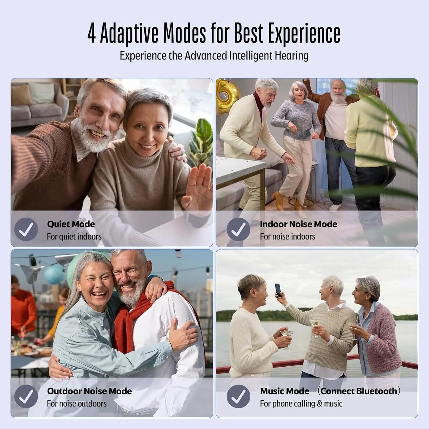 HearingUnion Bluetooth Hearing Aids Rechargeable with Noise Cancellation
