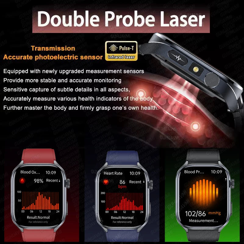 2026 New AI Health Care Accurate detection ECG SmartWatch Blood Pressure lipids Uric Acid Analysis Bluetooth Call Smart Watches
