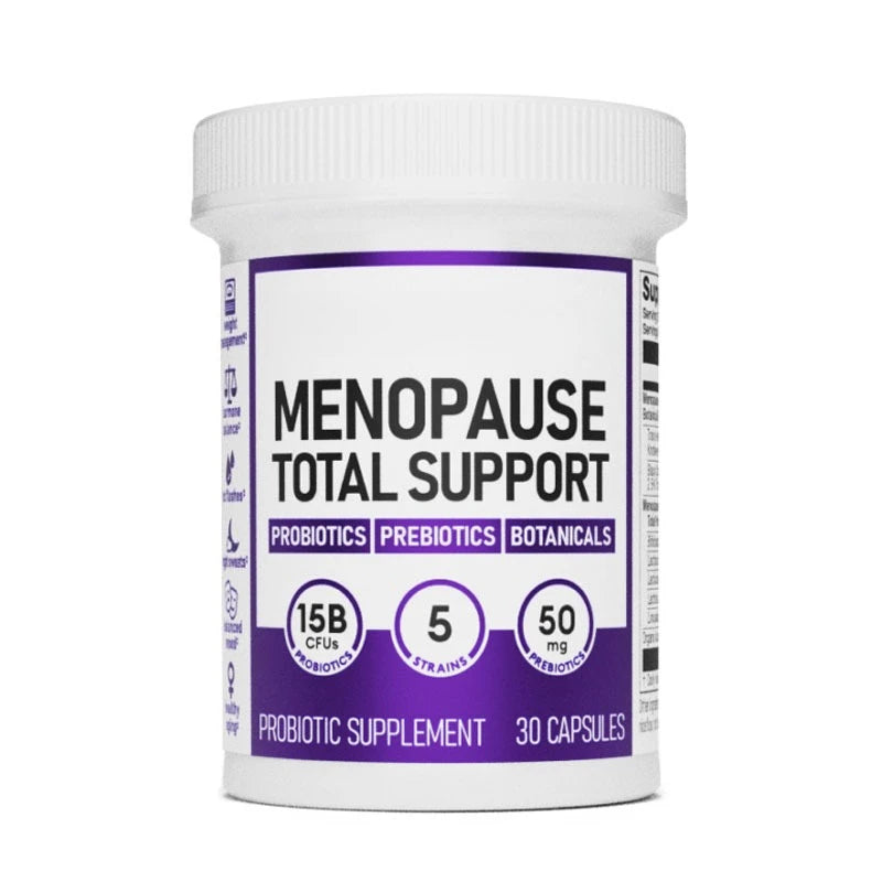 Menopause Probiotic Supports Hormone Balance, Hot Flashes, Night Sweats, Weight Management, Bloating & Gut Health Resveratrol+