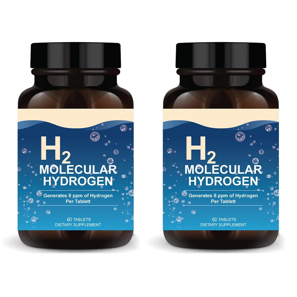 H2 - Tablets Molecular Hydrogen Tablets, 60 Servings, Supports Brain Health, Cognitive Function with Elemental Magnesium