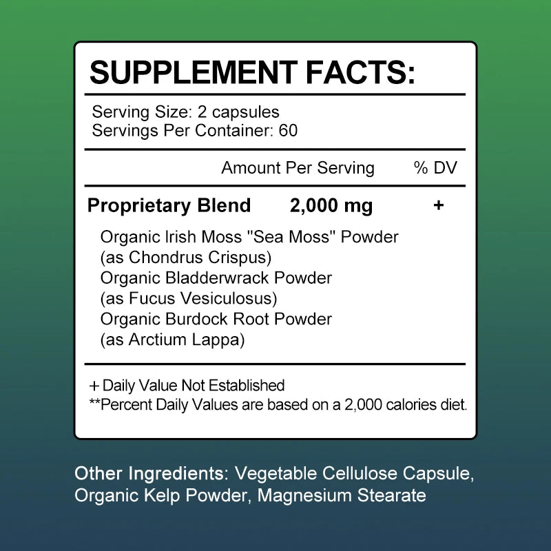 Beworths Sea Moss Capsule Immune Support And Thyroid Health