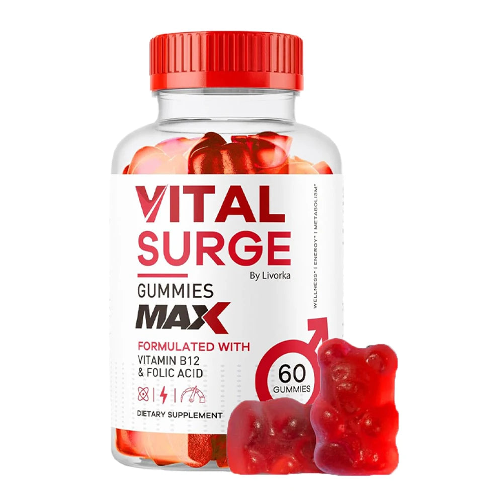 Vital Surge Male Supplement Gummies for Men 60 Count - Nutritional Support for Male Health