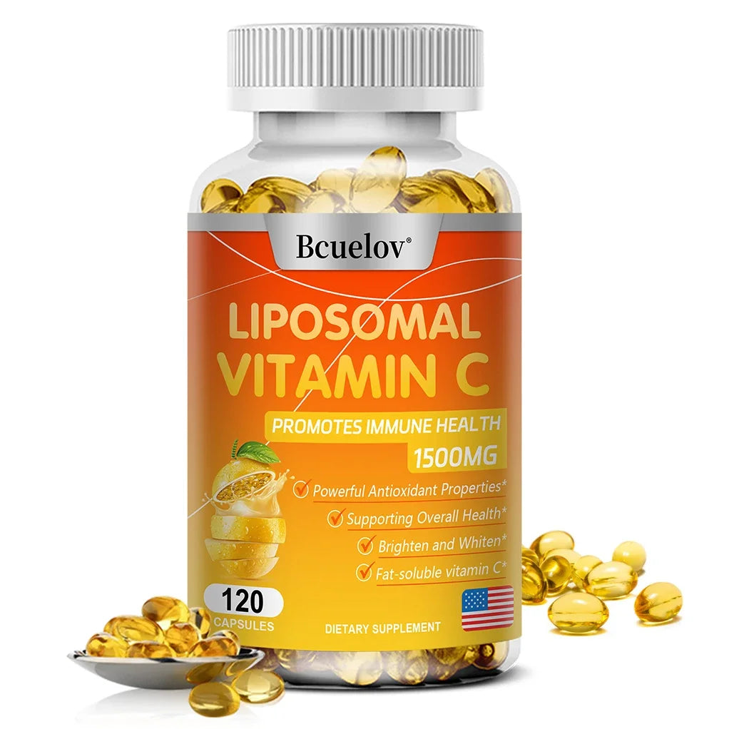 Liposomal Vitamin C Capsules - Powerful Antioxidant, Supports Skin Health, Antioxidant, Anti-aging, and Improves Immunity