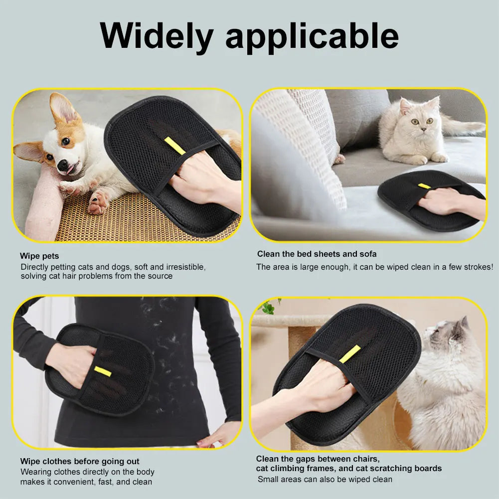 APWIKOGER Pet Deshedding Glove for Dog Cat Hair Removal