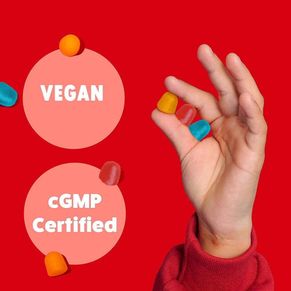 OMEGA + DHA Gummies for Kids, with Omega 3 6 9 + DHA, Vitamin C - Healthy Brain Function, Vision & Heart Health, Vegetarian