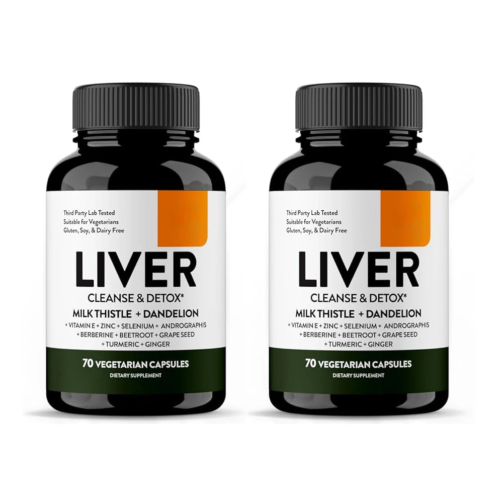 Liver Cleanse Detox & Repair Support 70 Veg Capsules Supplement for Liver Digestive Health and Renew, for Men & Women Smoker