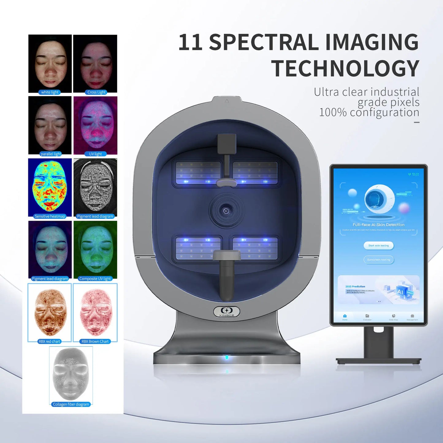 X5 3D AI Skin Image Analyzer High Definition Facial Scanning