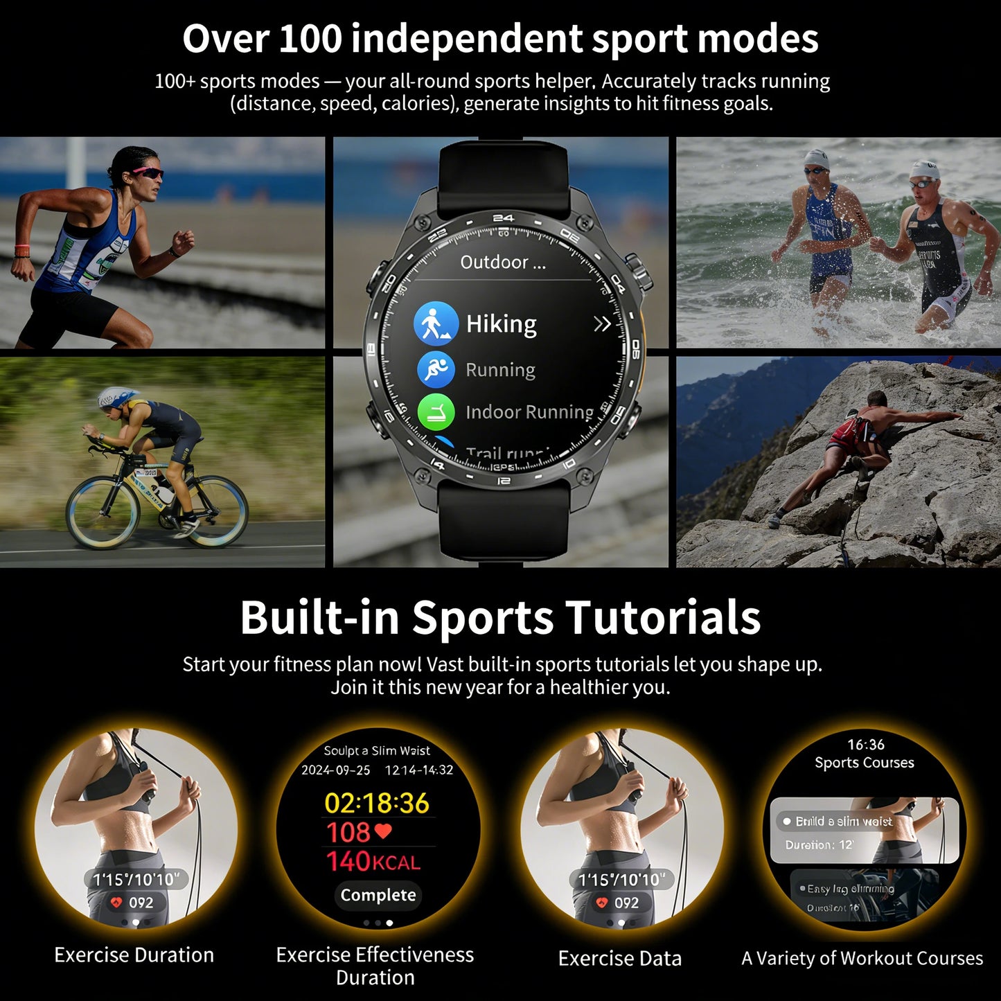 GPS Smart Watch for Outdoor HD300Pro Sports Watch Offline Map 5.4Bluetooth Call Waterproof Health Travel Diving Smartwatch