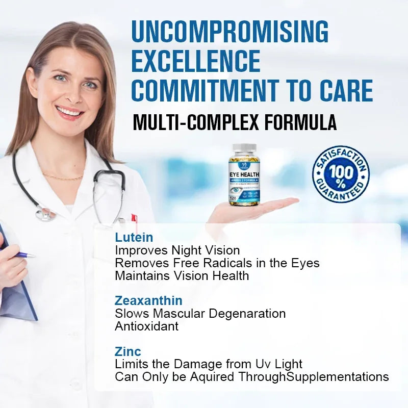 Buy 2 Get 2 Free! Eye Health Capsules, Support Reduces Eye Fatigue, Dryness & Promotes Long-Term Eye Care, Retina, Men & Women