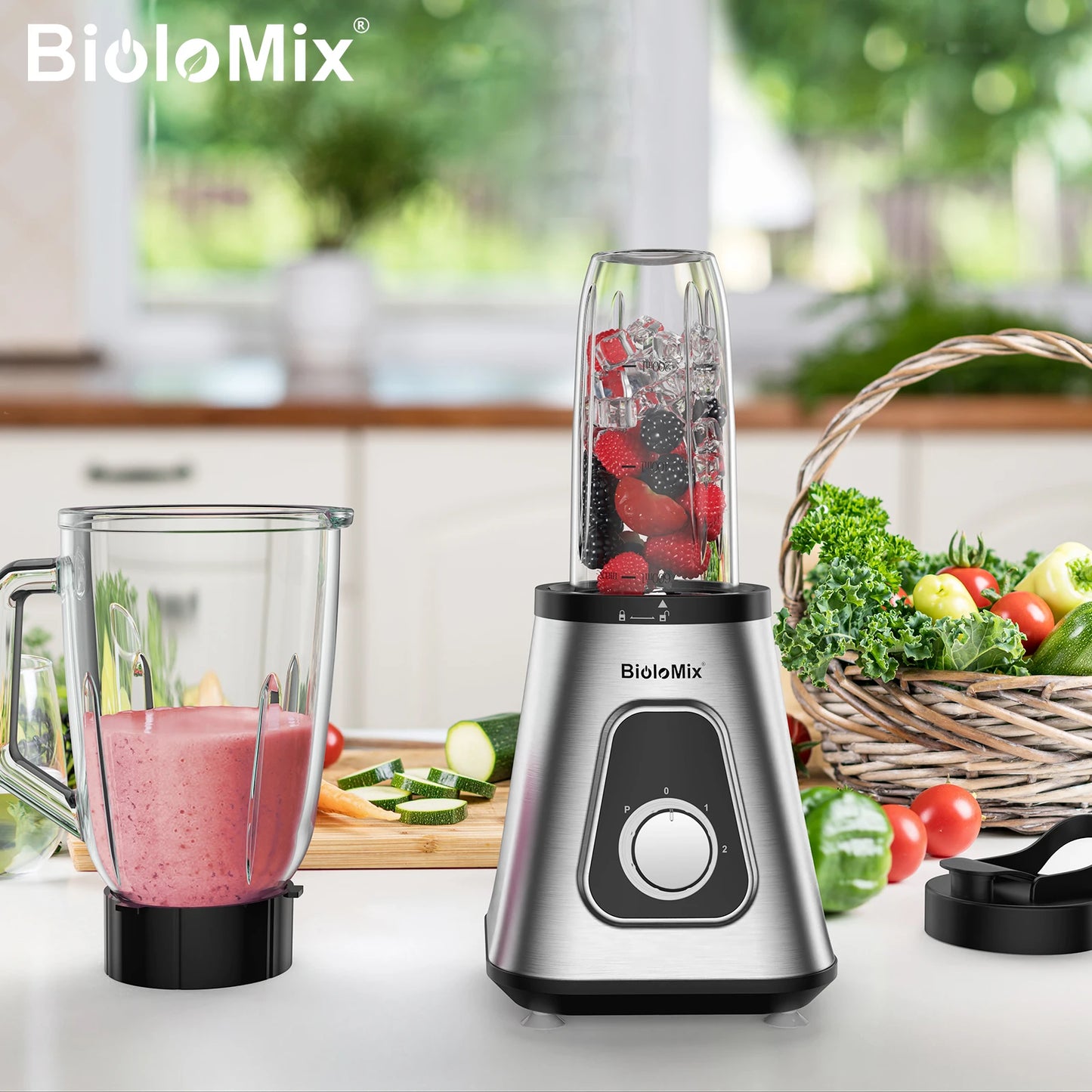 Biolomix 1300W Blender For Smoothies Frozen Drinks And Sauces