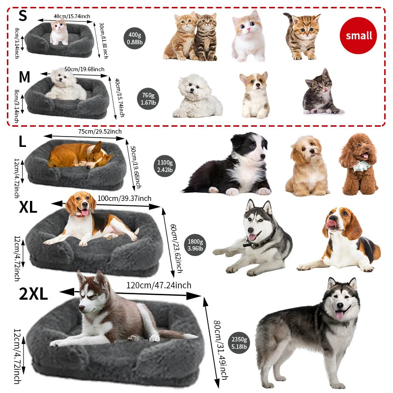Orthopedic Dog Bed For Large Dogs With Egg Crate Foam And Washable Plush Cover