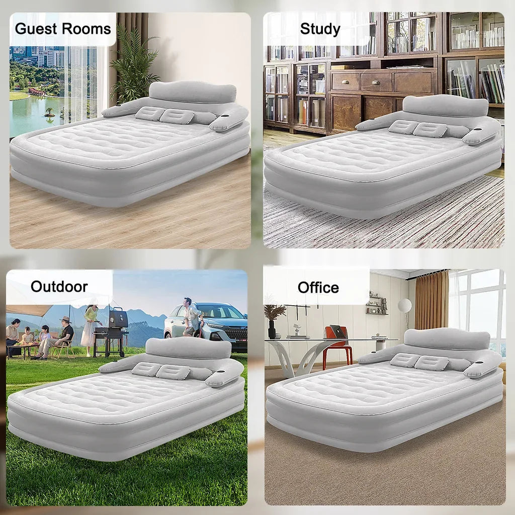 Two Person Built In Pump Camping Mattress PVC Inflatable Thickened