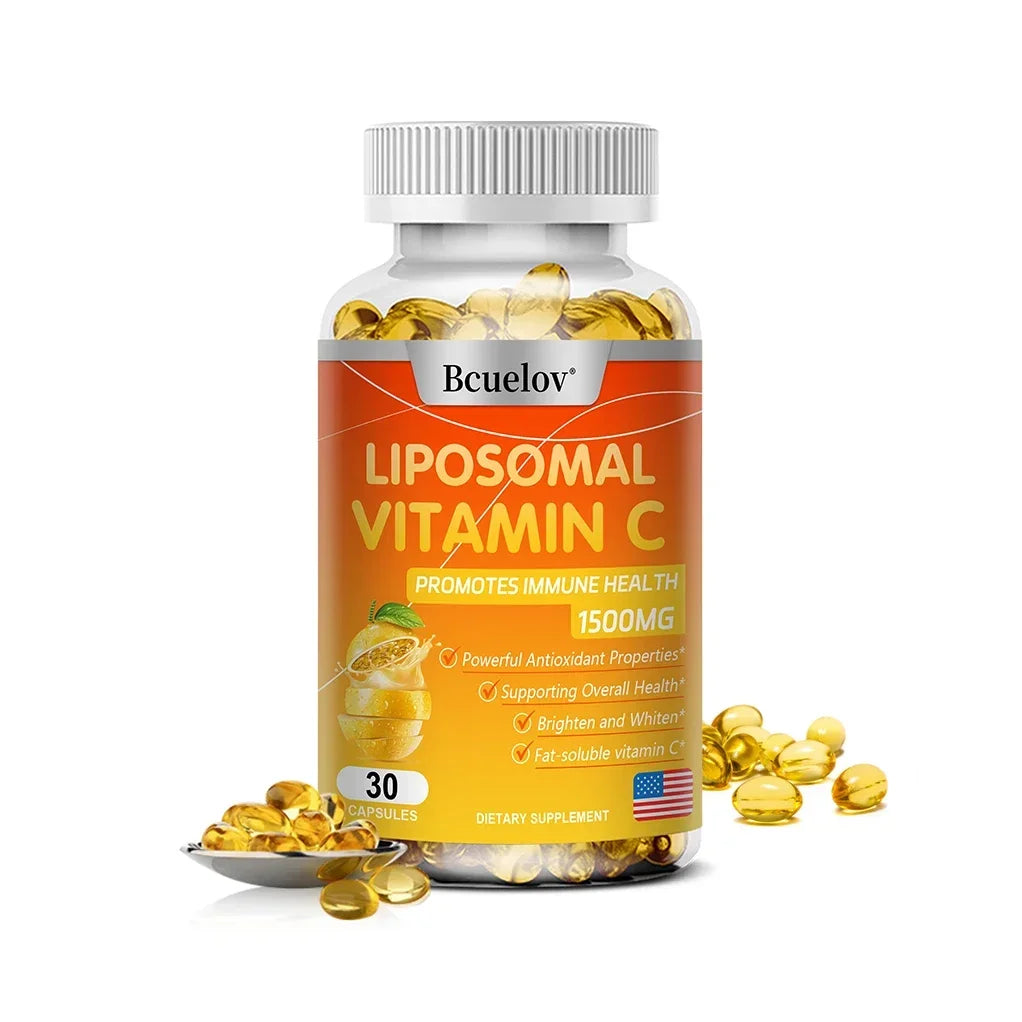 Liposomal Vitamin C Capsules - Powerful Antioxidant, Supports Skin Health, Antioxidant, Anti-aging, and Improves Immunity