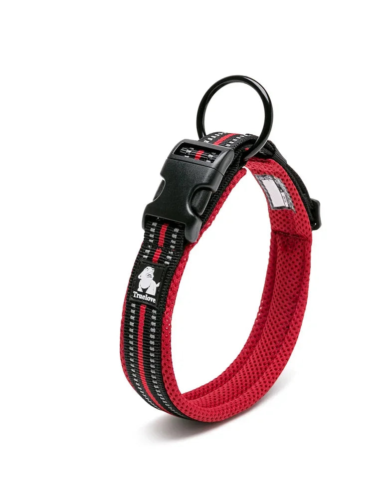 TrueLove Nylon Pet Collar Adjustable Padded Reflective Heavy Duty Training