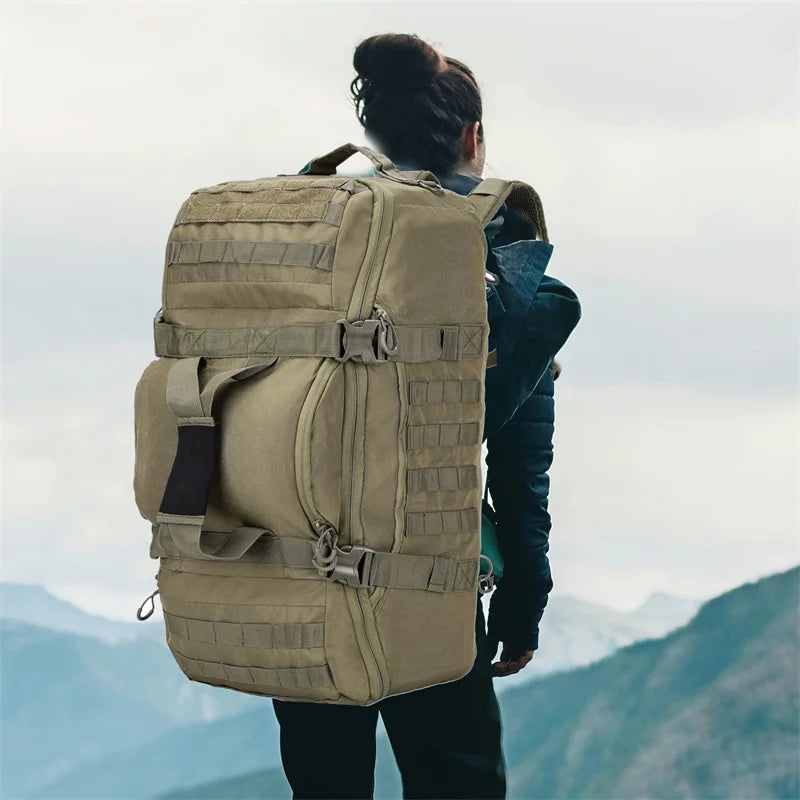 LQARMY Outdoor Mountaineering Bag Molle Tactical Backpack Hiking Camping Travel