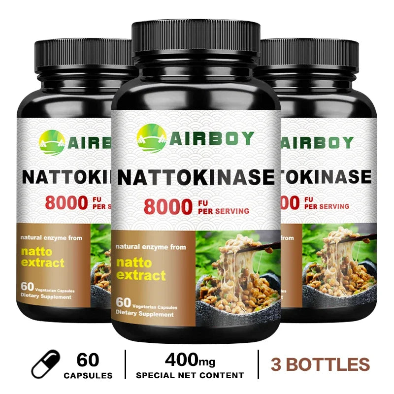 Nattokinase - Beauty and Skin Care, Promotes Blood Circulation, Maintains Blood Pressure Balance, Supports Heart Health