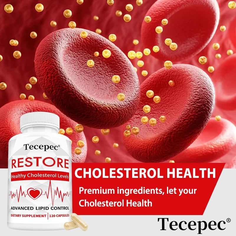 Cholesterol Support Capsules - Grape Seed Extract, Red Yeast Rice & Black pepper, Heart Health, Lipid Metabolism & Liver Care