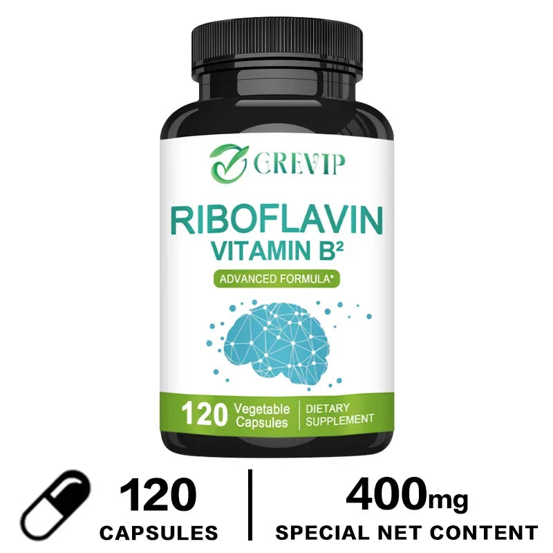 Vitamin B2( Riboflavin) 400mg - Energy, Skin and Cell Health, Nervous System Support