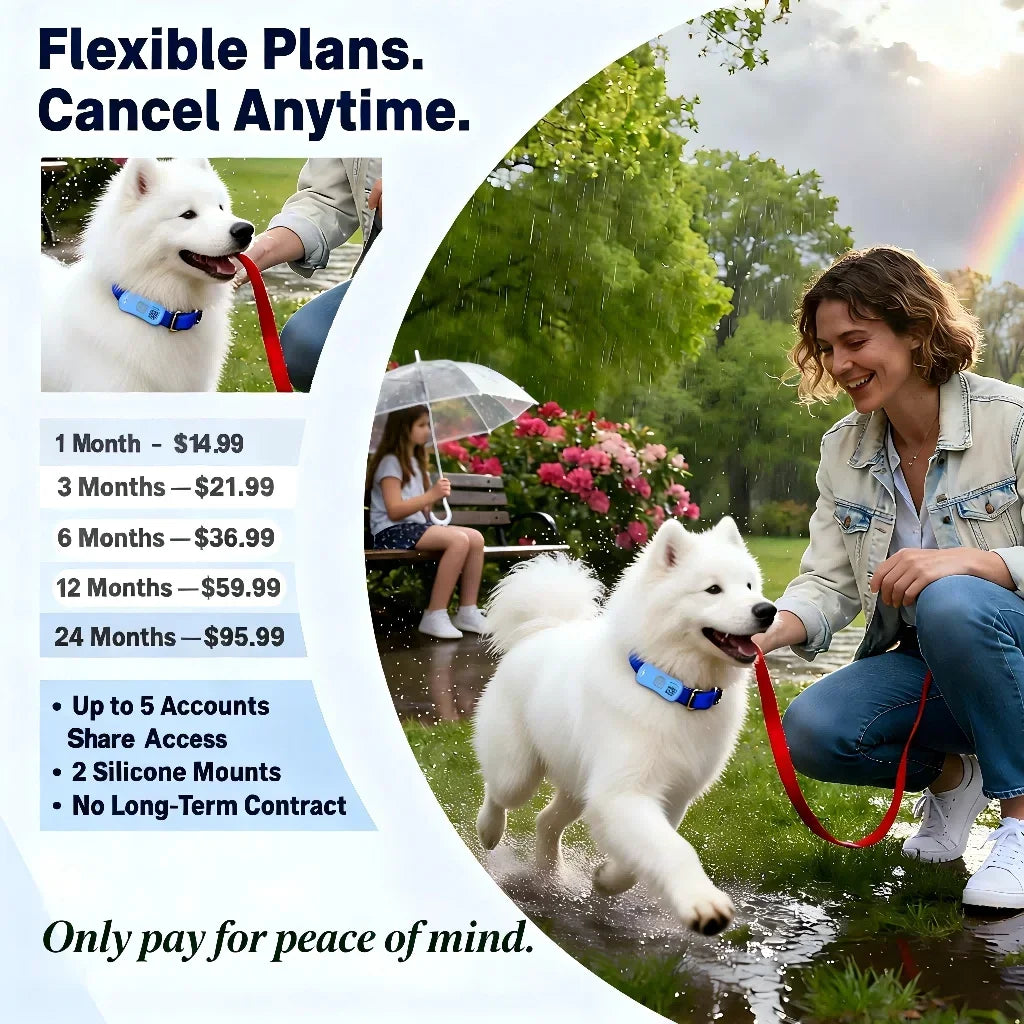 WANWAYTECH GPS Pet Tracker for Dogs Cats with IoT Connectivity