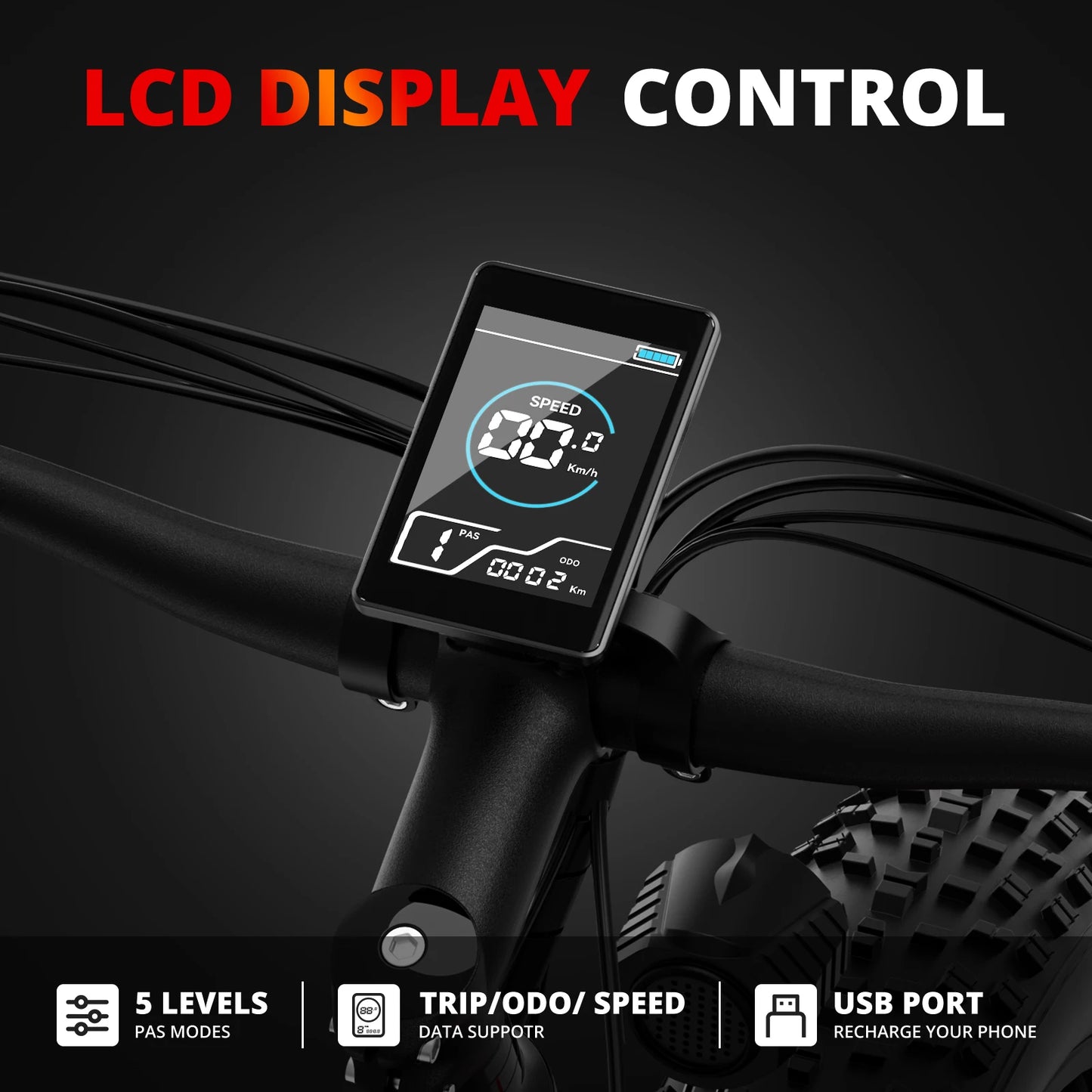 AMYET EB26 Electric Bike 1500W 28mph 720Wh Fat Tire Mountain