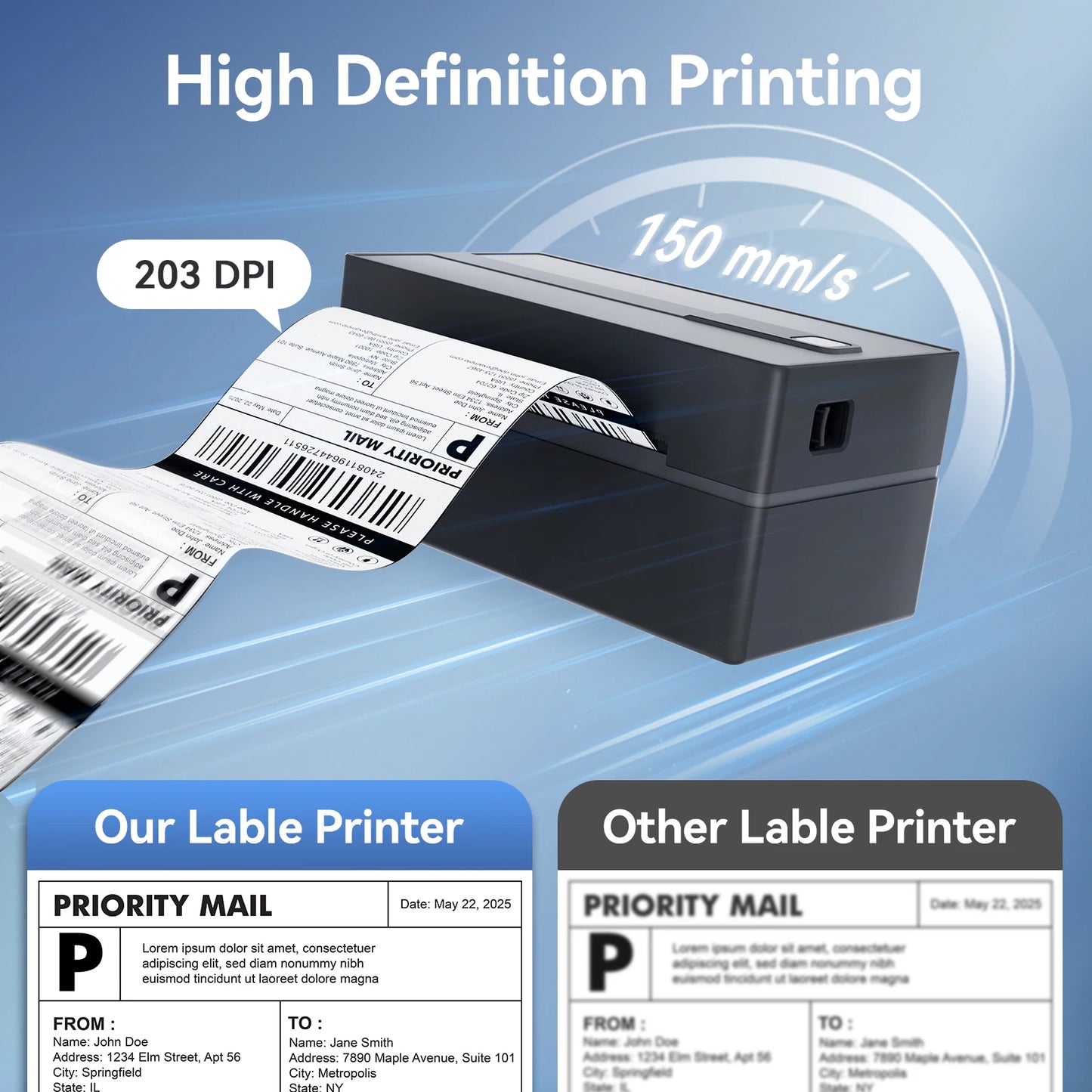 TakeYou Thermal Label Printer Portable No Ink Required Bluetooth USB