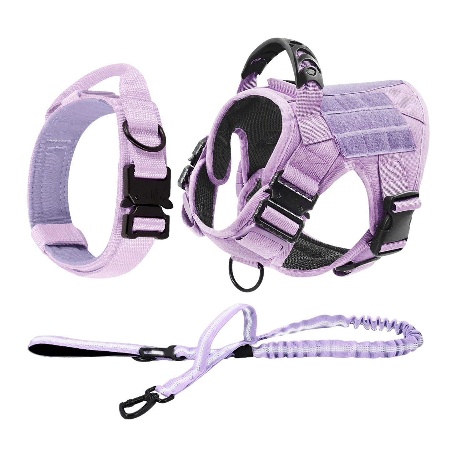 Camouflage Dog Harness Tactical Adjustable Leash For Large German Shepherds