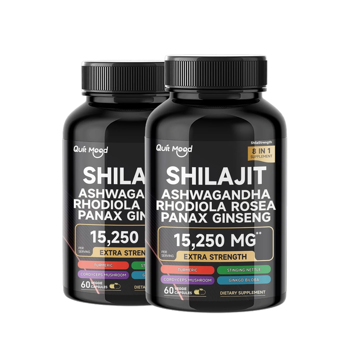 Quit Mood Shilajit Panax Ginseng Ashwagandha Rhodiola Turmeric Capsule