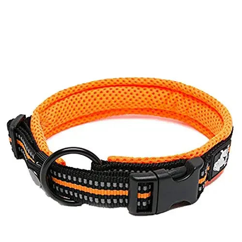 TrueLove Nylon Pet Collar Adjustable Padded Reflective Heavy Duty Training