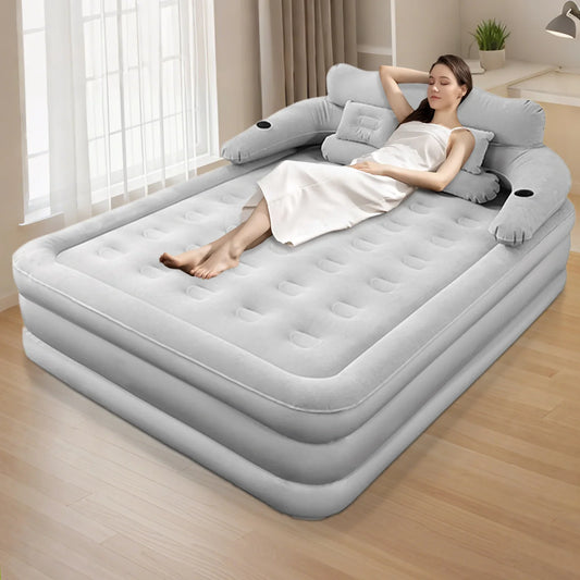 Two Person Built In Pump Camping Mattress PVC Inflatable Thickened