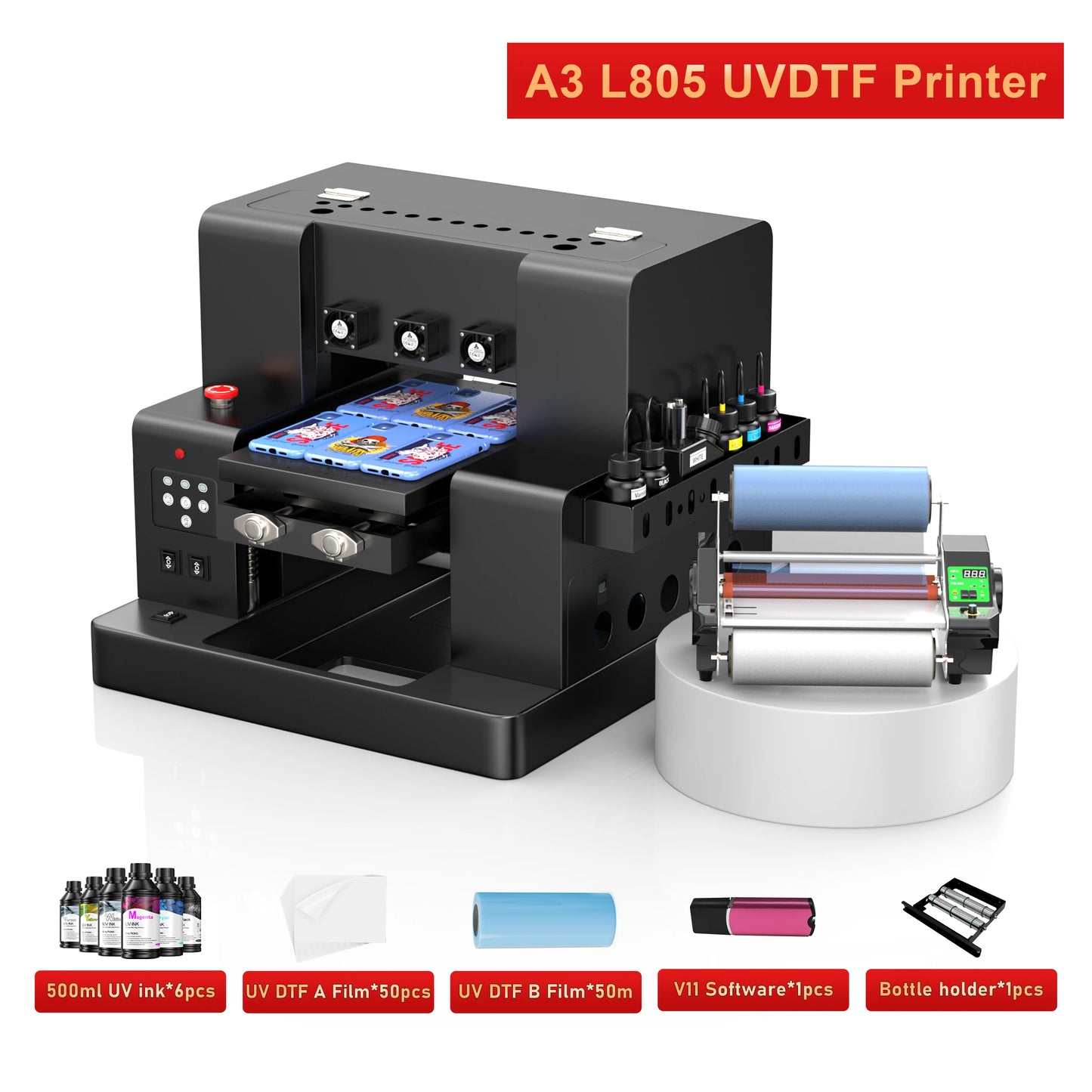 Miflame XP600 UV Flatbed Printer For Metal Wood Acrylic DTF
