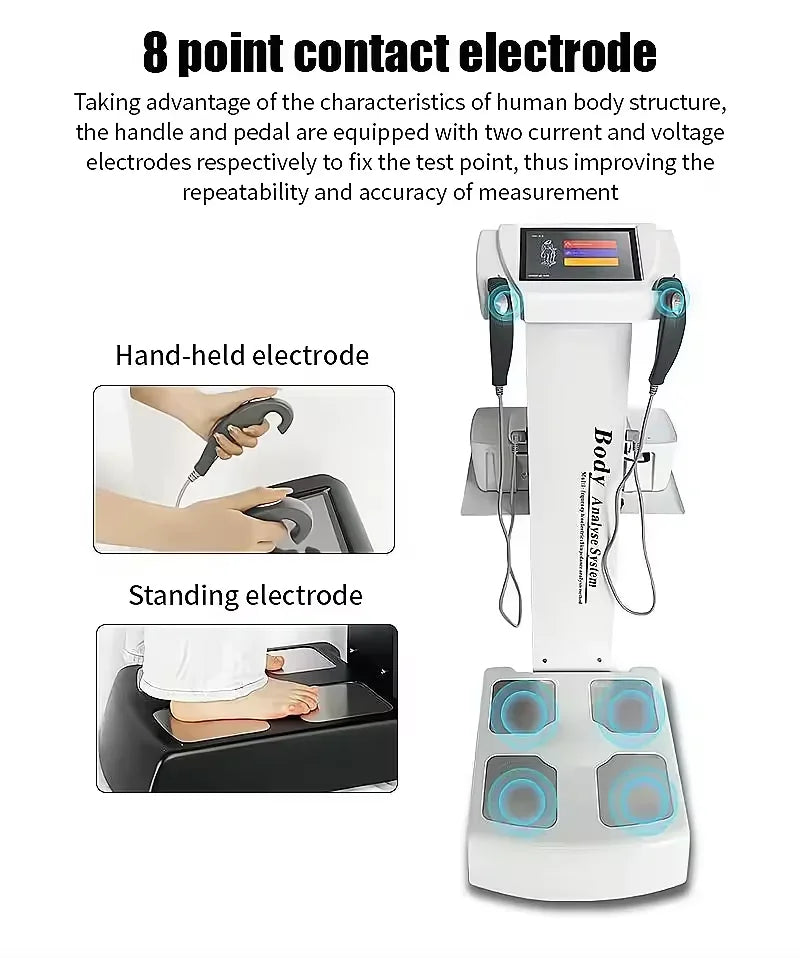 2025 Professional Human Body Fat Scale Intelligent Health Analyzer with Printer Element Body Composition Analyzer Machine for Fi