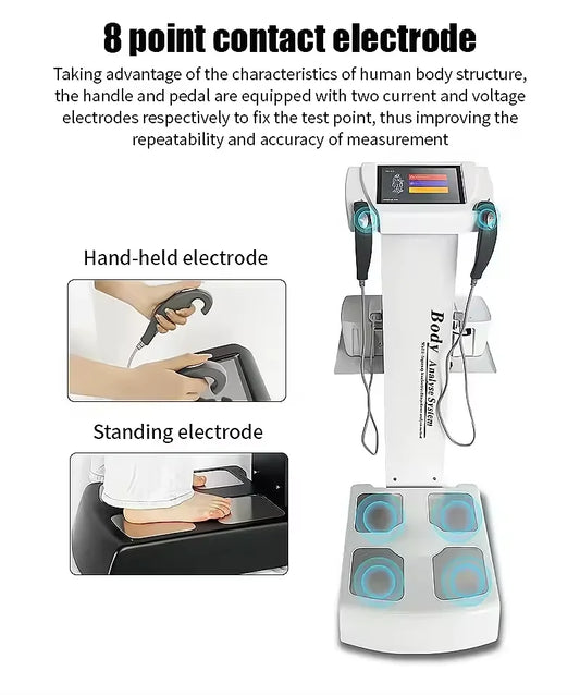 2025 Professional Human Body Fat Scale Intelligent Health Analyzer with Printer Element Body Composition Analyzer Machine for Fi